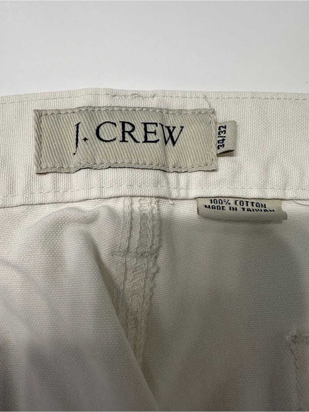 J. Crew Men's Off White Utility Pants - Straight Leg